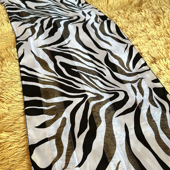VTG zebra print scarf - Picture 2 of 2